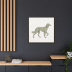 The Saluki Canvas — Framed Hound Print