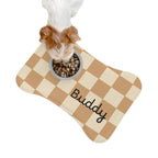 Personalized Checkerboard Pet Feeding Mat — Custom Name — view 4