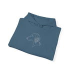 The Botanical Hound Hoodie — Line-Art Silhouette