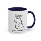 Custom Name Husky Portrait Illustration Accent Coffee Mug (11, 15oz) - Quiet Confidence - Loyal, brave, free — view 21