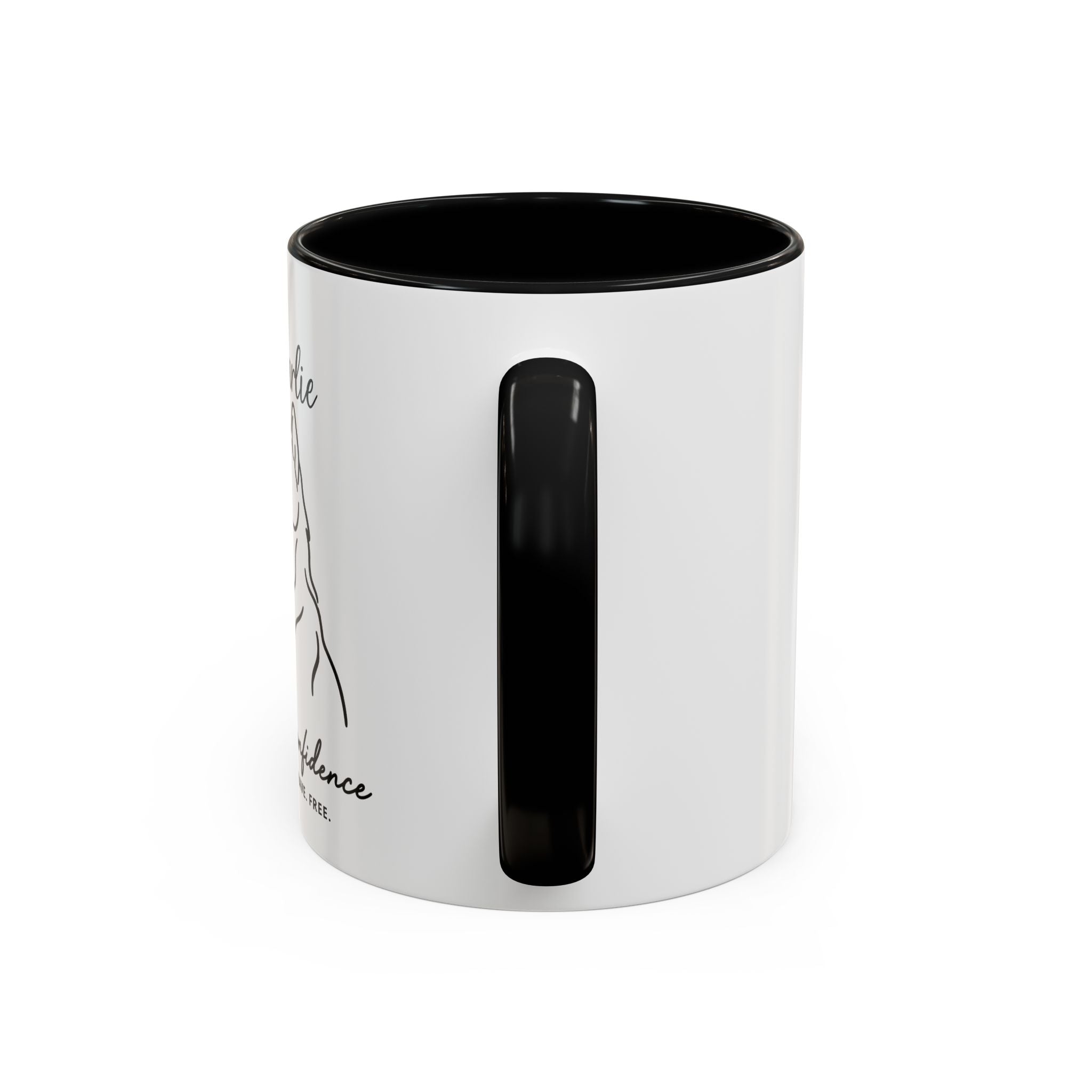 Custom Name Husky Portrait Illustration Accent Coffee Mug (11, 15oz) - Quiet Confidence - Loyal, brave, free — view 20