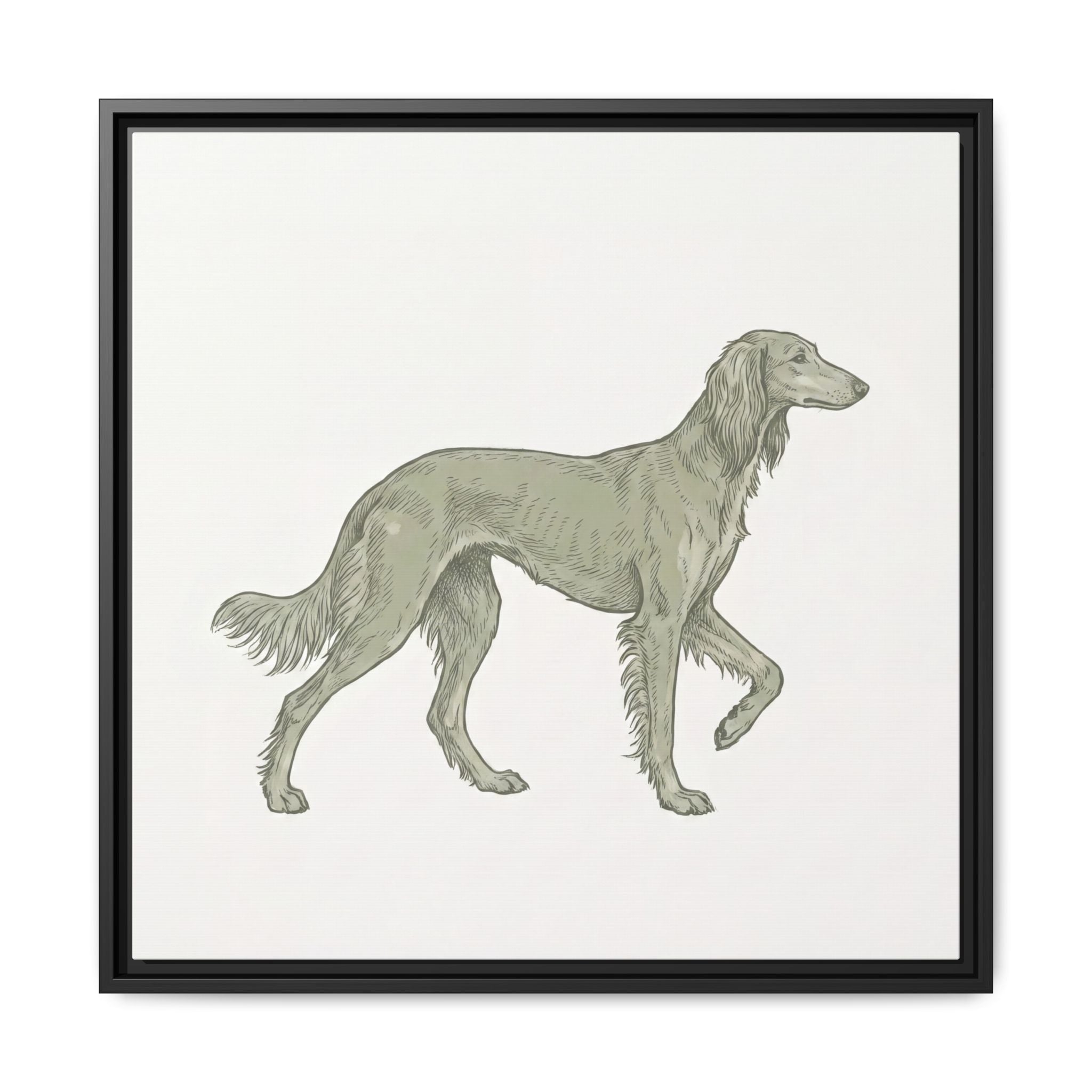 The Saluki Canvas — Framed Hound Print — view 2