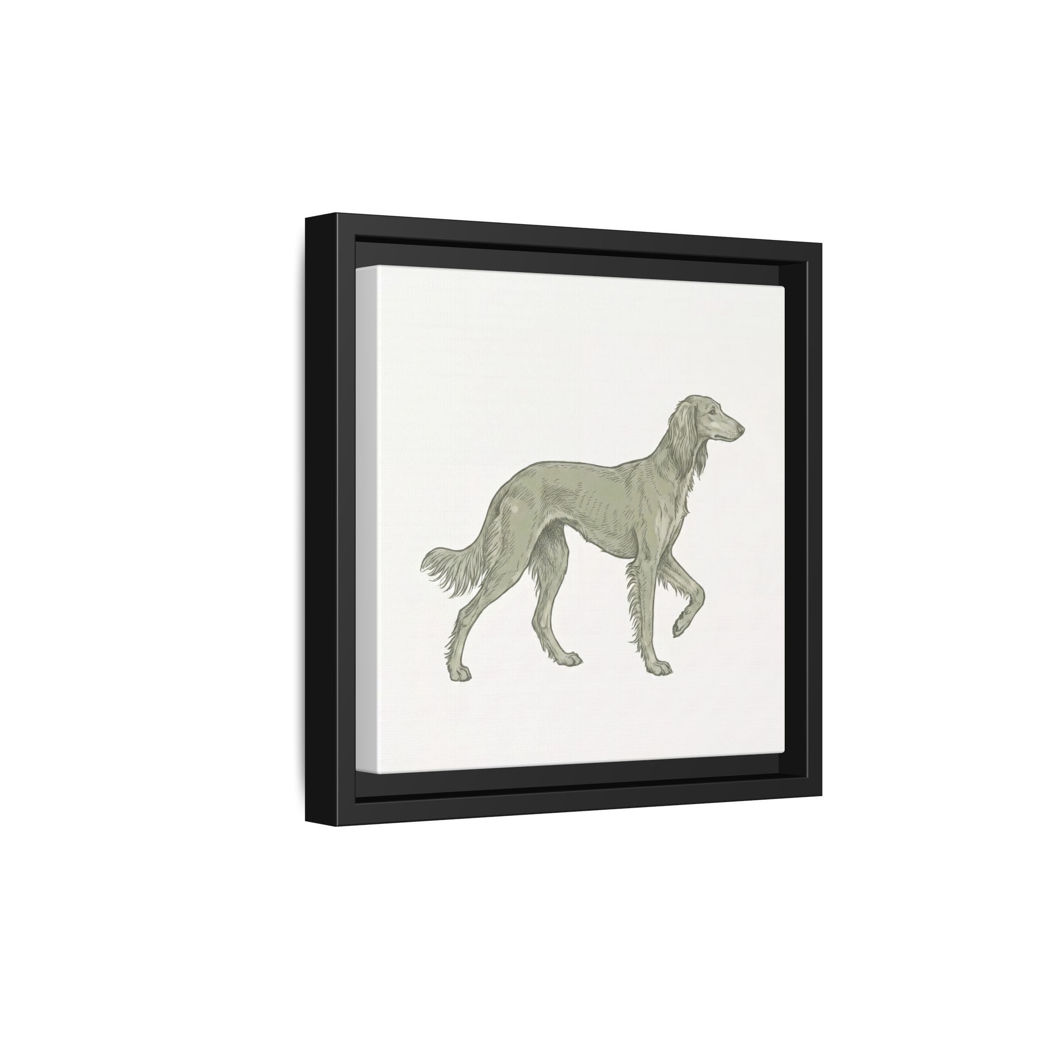The Saluki Canvas — Framed Hound Print