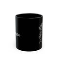 The Floral Poodle Mug — Custom Name, Black Ceramic — Aspen Paws
