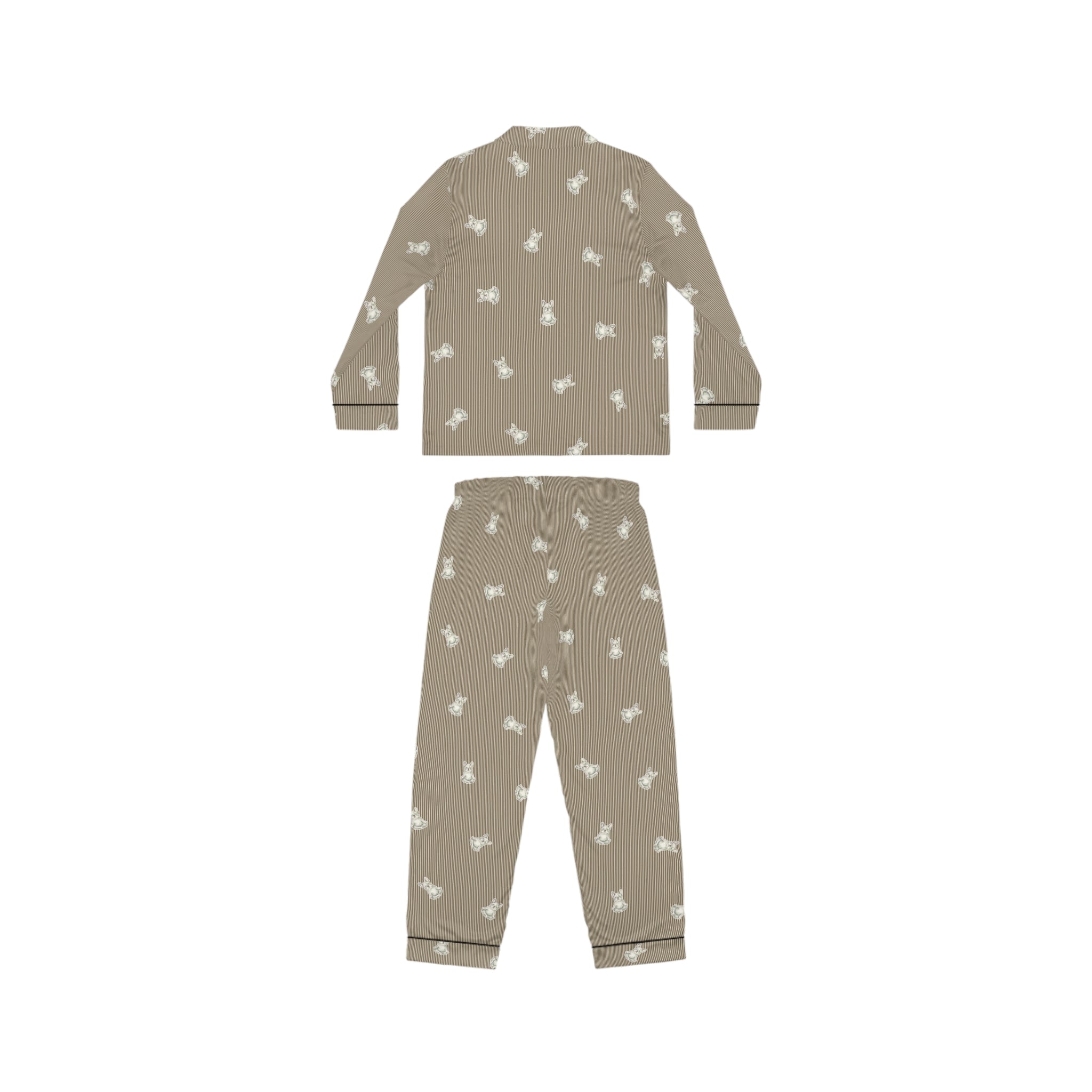 The Meditation Pajamas — Cocoa, Watercolor Frenchie — view 2