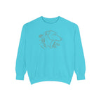 Greyhound Floral Sweatshirt — Minimal Line Art Botanical Floral Dog Crewneck — view 4