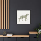 The Saluki Canvas — Framed Hound Print