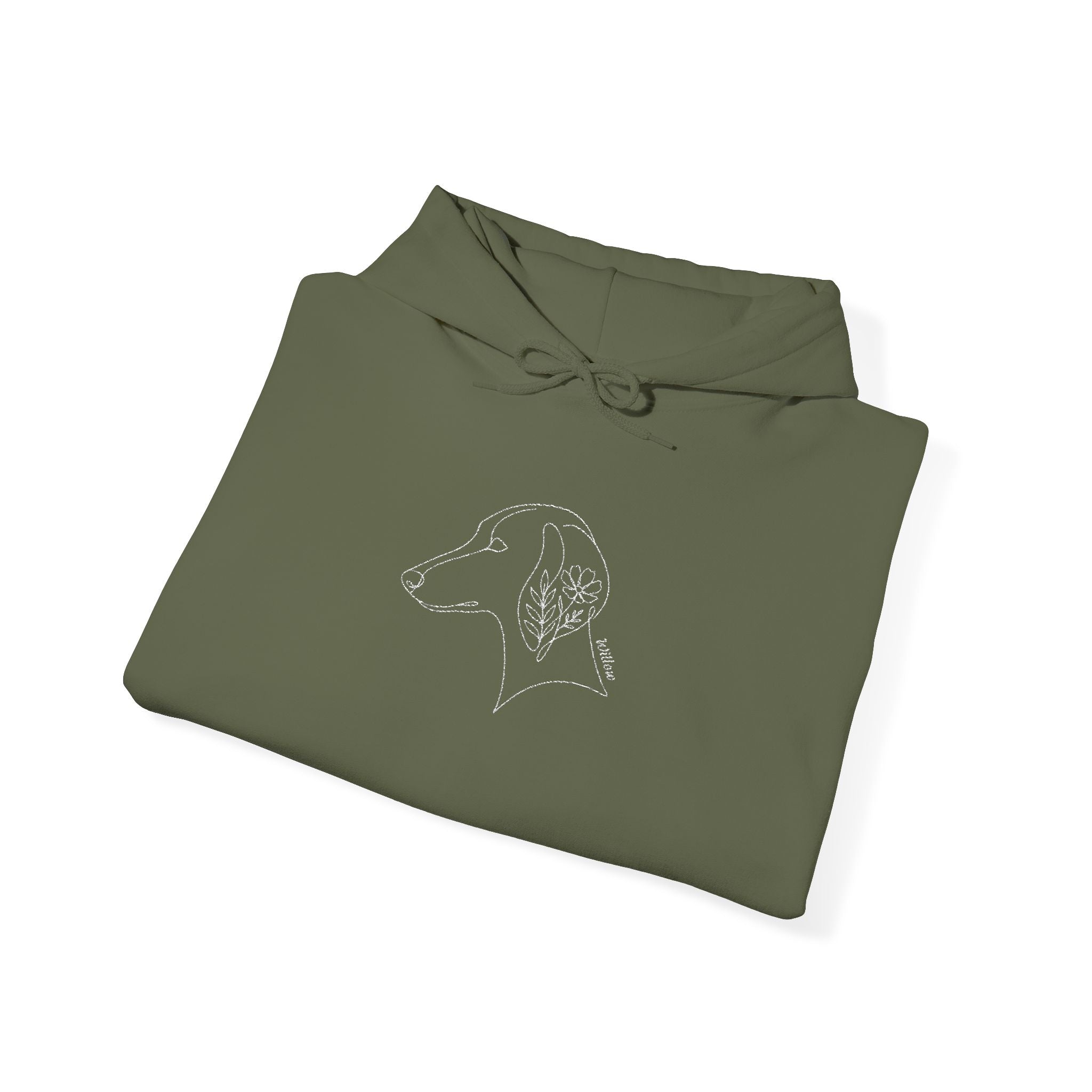 The Botanical Hound Hoodie — Line-Art Silhouette — view 27