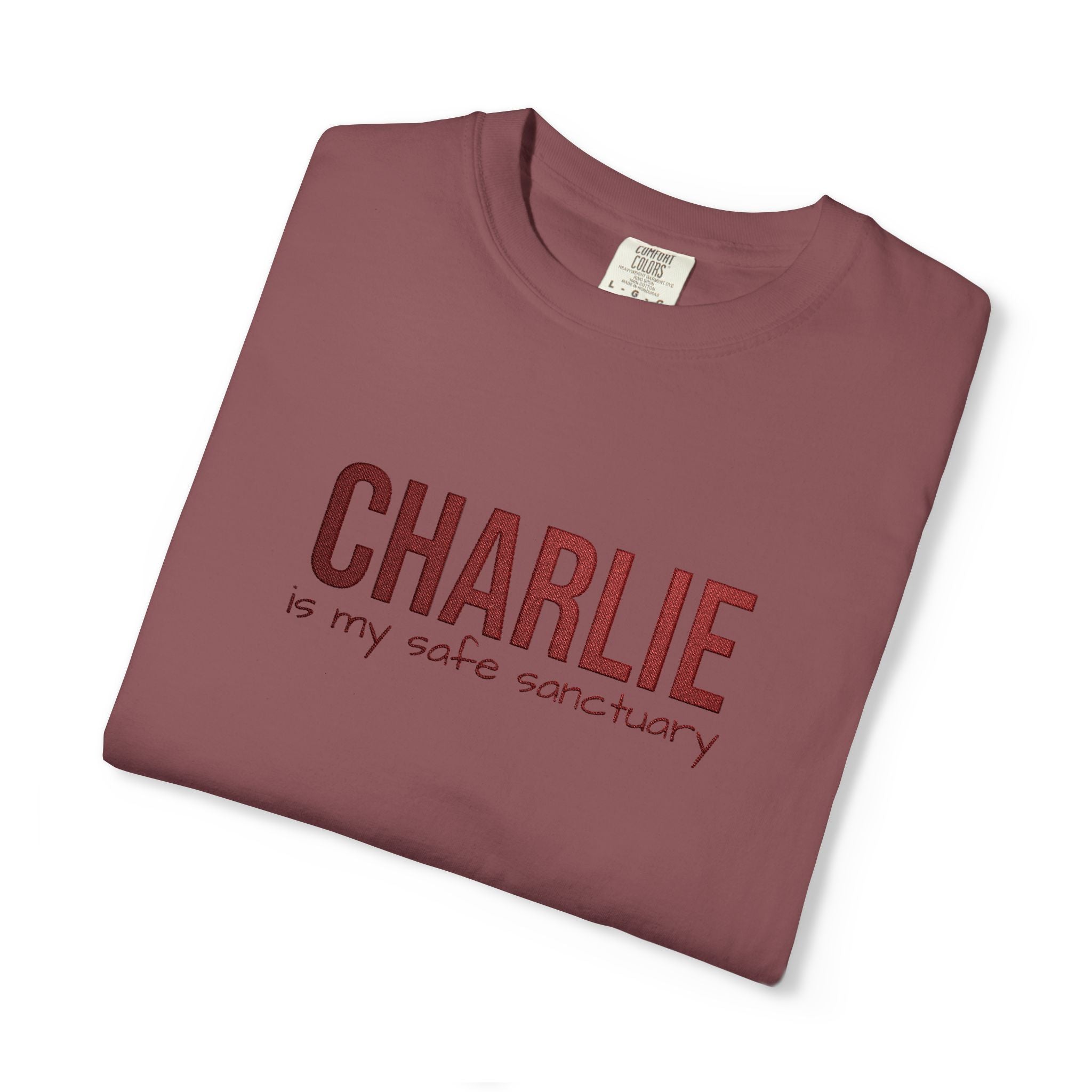 The Sanctuary Tee — Custom Pet Name, Embroidered — view 4