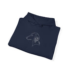 The Botanical Hound Hoodie — Line-Art Silhouette
