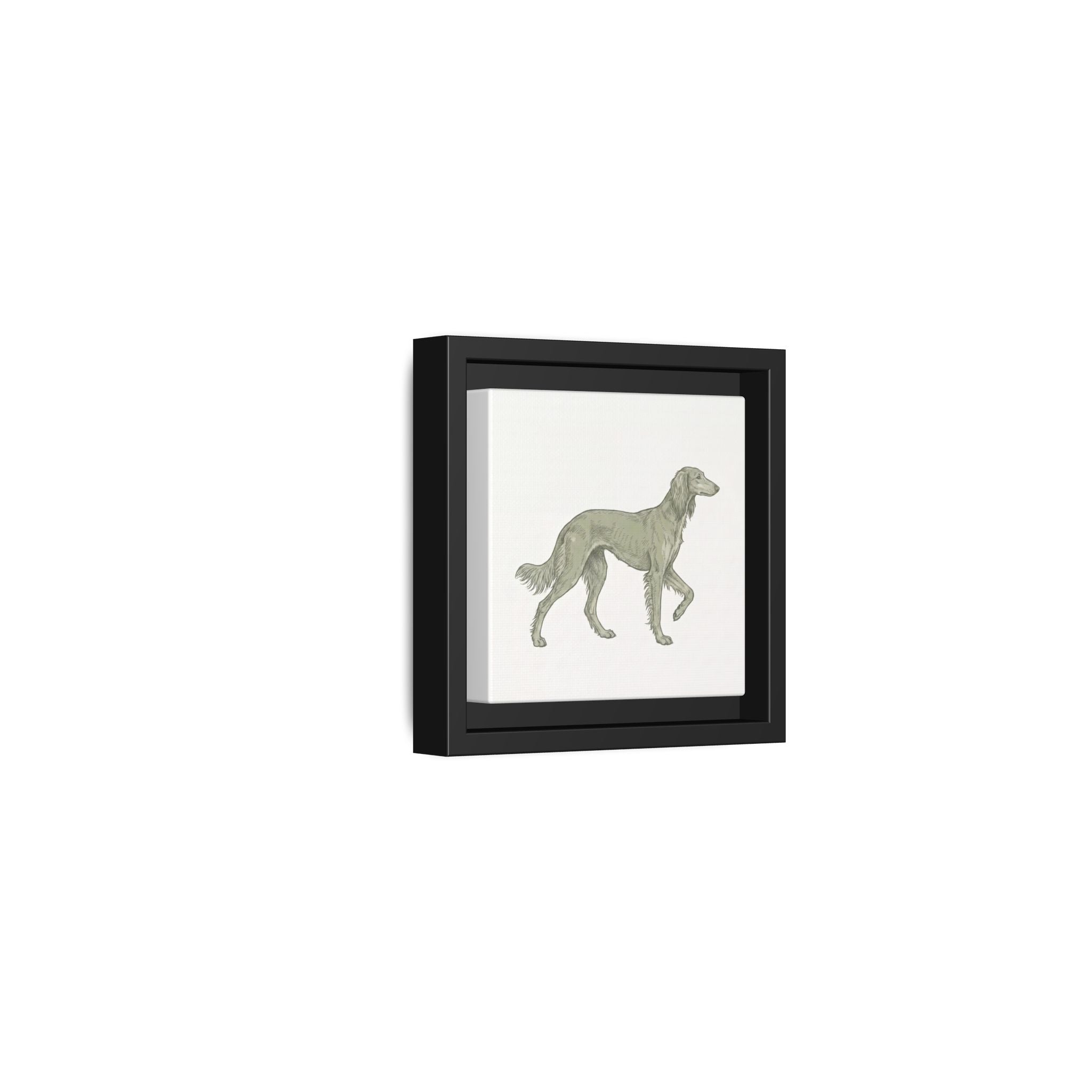 The Saluki Canvas — Framed Hound Print
