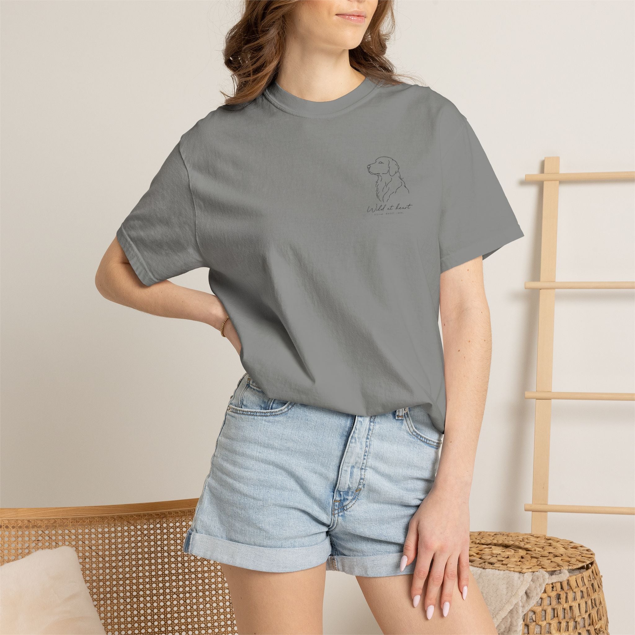 The Pocket Outline Tee — Minimalist Dog