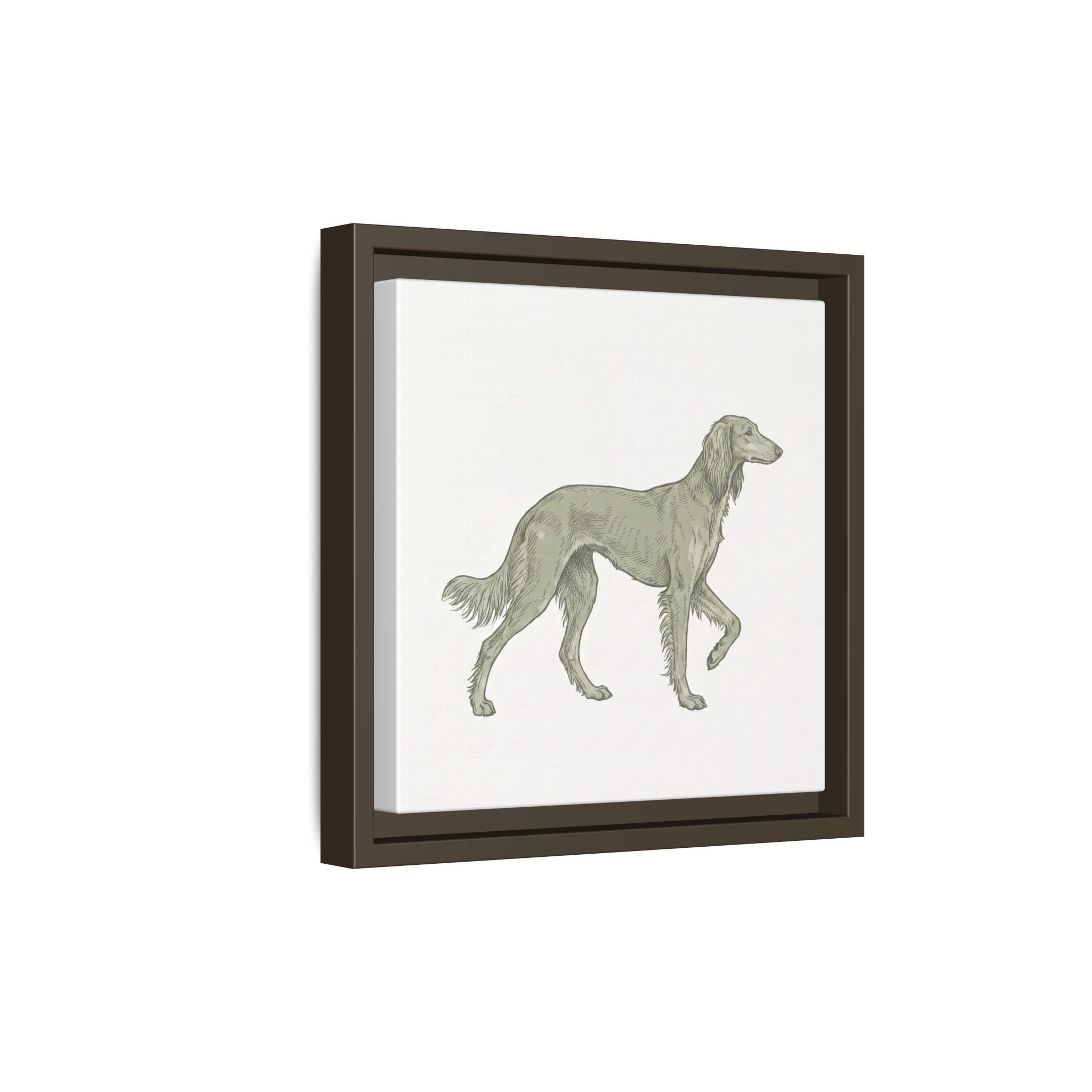 The Saluki Canvas — Framed Hound Print