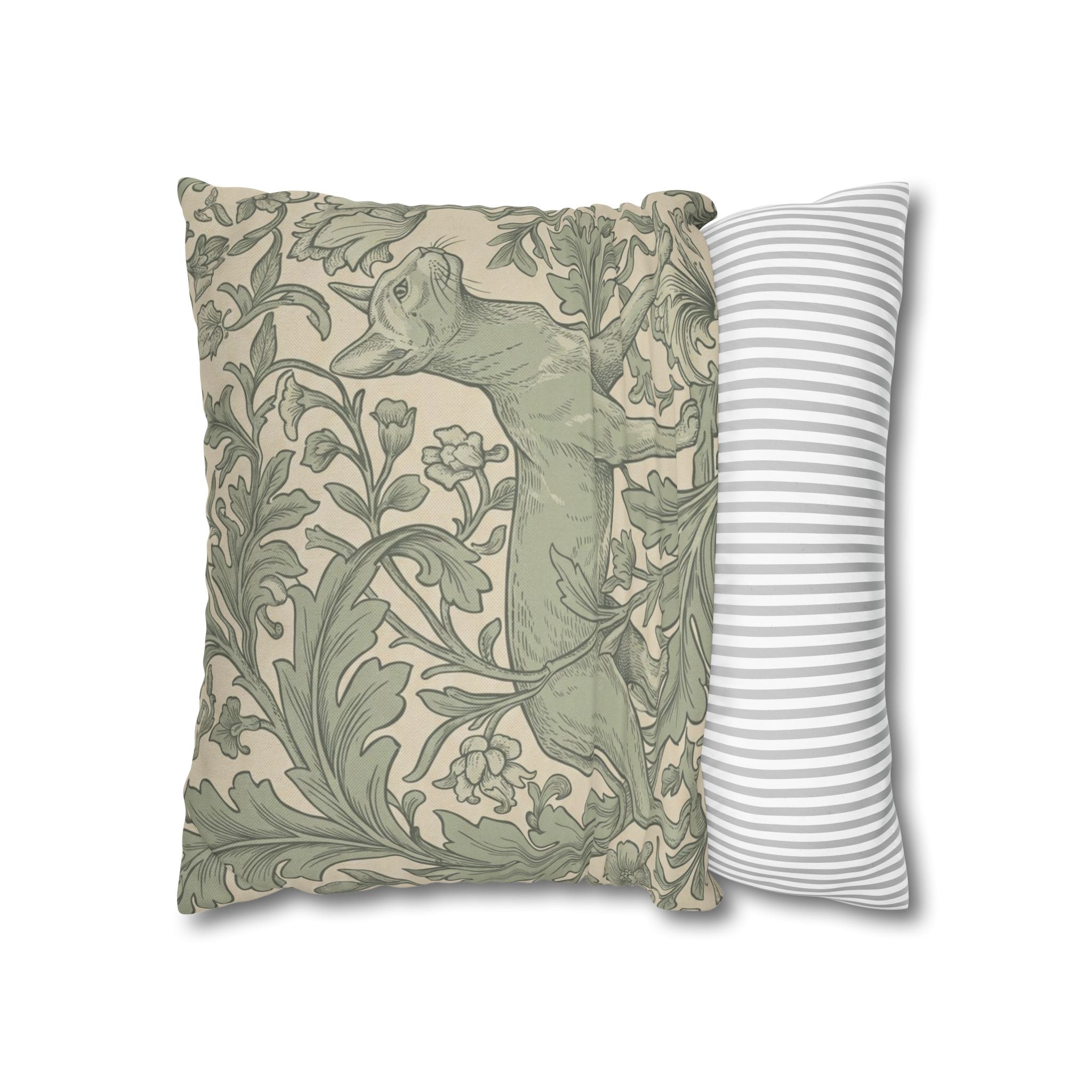 The Hidden Feline Pillowcase — Sage Botanical — view 11