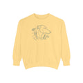 Greyhound Floral Sweatshirt — Minimal Line Art Botanical Floral Dog Crewneck — view 2