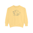 Greyhound Floral Sweatshirt — Minimal Line Art Botanical Floral Dog Crewneck — view 2