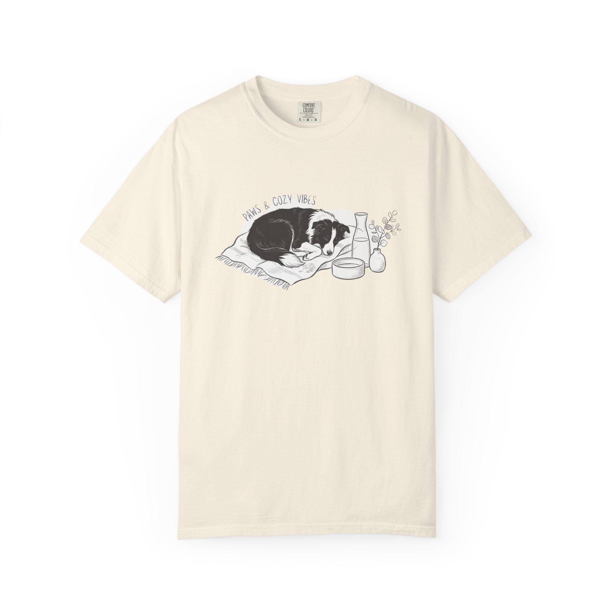 Cozy Dog Nap Illustration “Paws & Cozy Vibes” - Border Collie — view 2