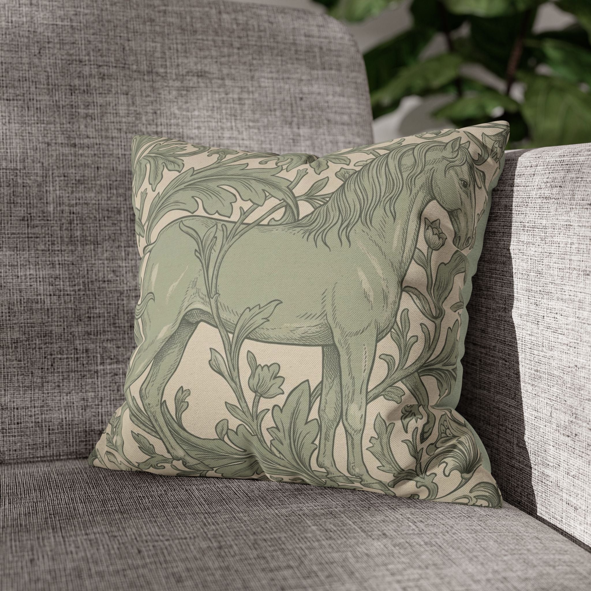 The Hidden Equestrian Pillowcase — Sage Botanical — view 11