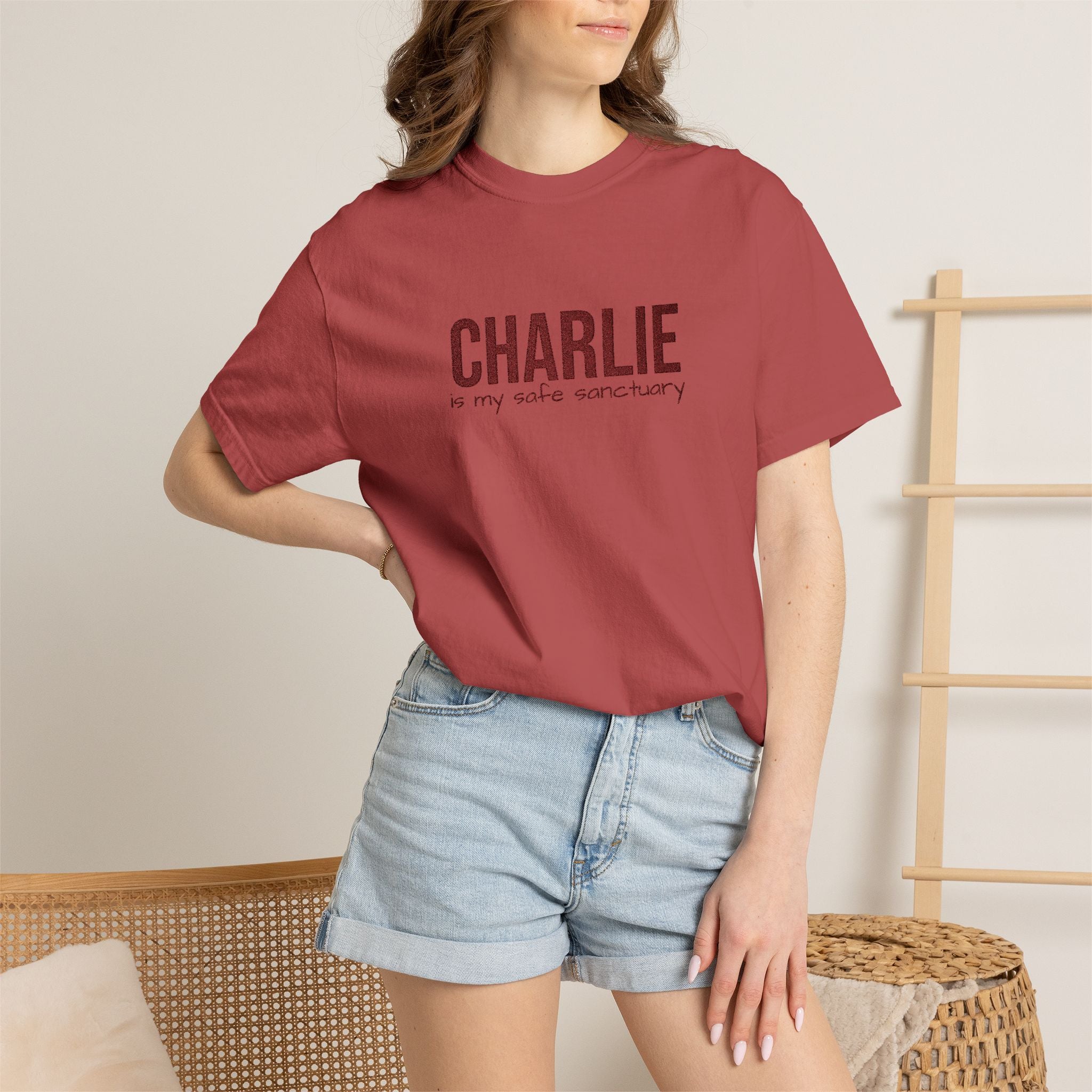 The Sanctuary Tee — Custom Pet Name, Embroidered — view 9