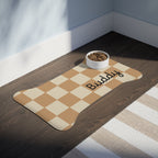 Personalized Checkerboard Pet Feeding Mat — Custom Name — view 8