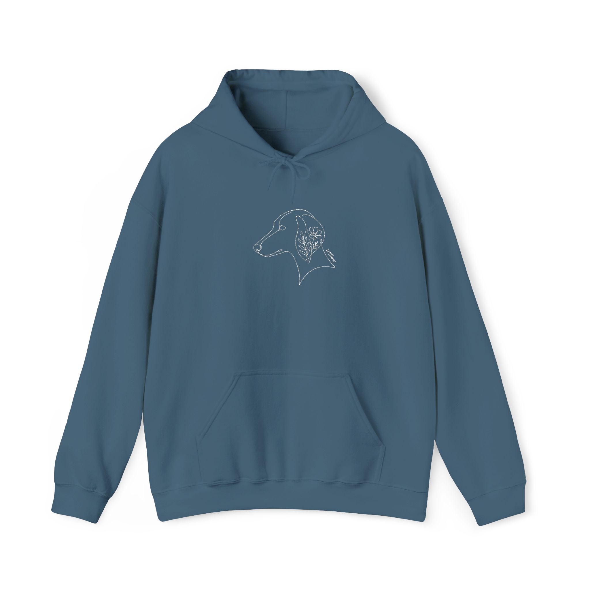 The Botanical Hound Hoodie — Line-Art Silhouette — view 10