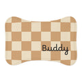 Personalized Checkerboard Pet Feeding Mat — Custom Name — Aspen Paws