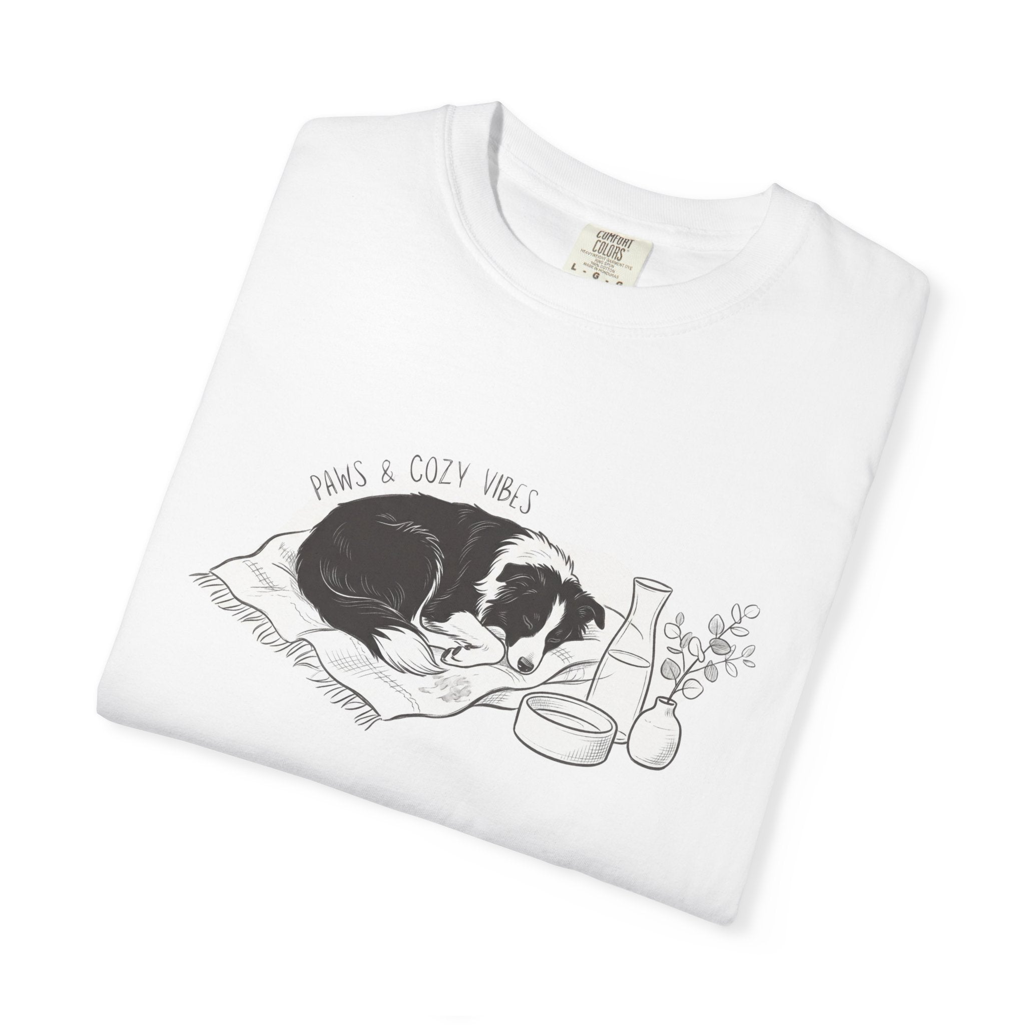 Cozy Dog Nap Illustration “Paws & Cozy Vibes” - Border Collie — view 5