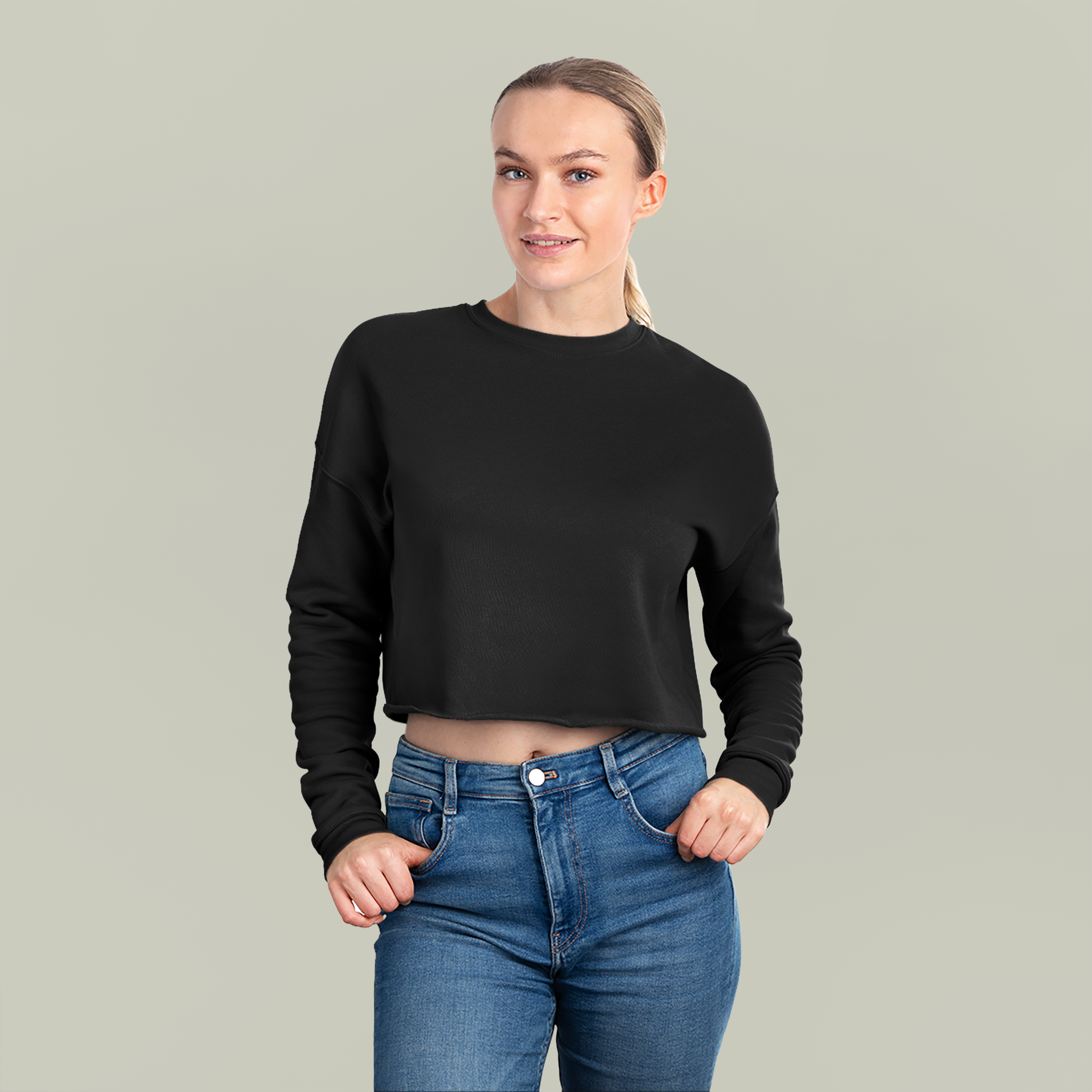 The Portrait Crop — Custom Pet Face Cropped Sweatshirt — view 5