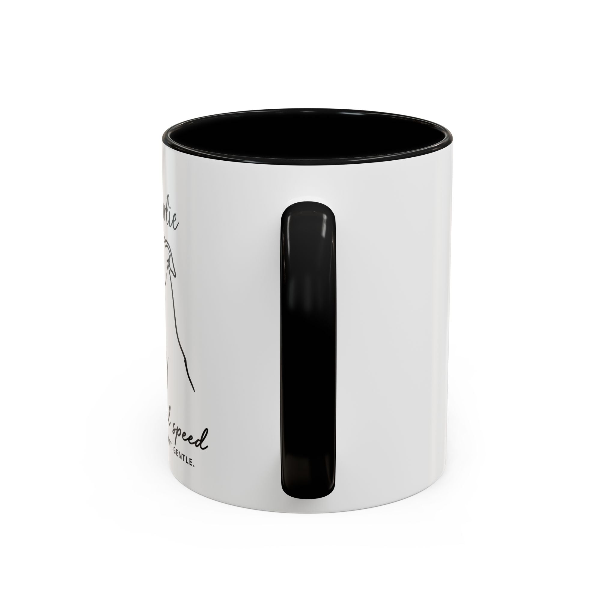 Custom Name Greyhound Portrait Illustration Accent Coffee Mug (11, 15oz) - Graceful Speed - Elegant, Swift, Gentle — view 20