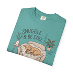 Snuggle & Be Still Tee — Cozy Dog Lounge Graphic T-Shirt — view 17