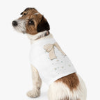 The Striped Ribbon Bow Custom Name Dog Tank Top | Neutral Ribbon Bow & Floral Pet Vest | Quiet Luxury Coquette Dog Clothes — view 5