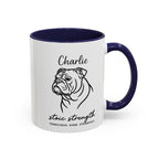 Custom Name Bulldog Portrait Illustration Accent Coffee Mug (11, 15oz) - Stoic Strength - Tenacious, Kind, Steadfast — view 21