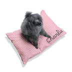 Personalized Pet Bed — Blush Plaid — view 7