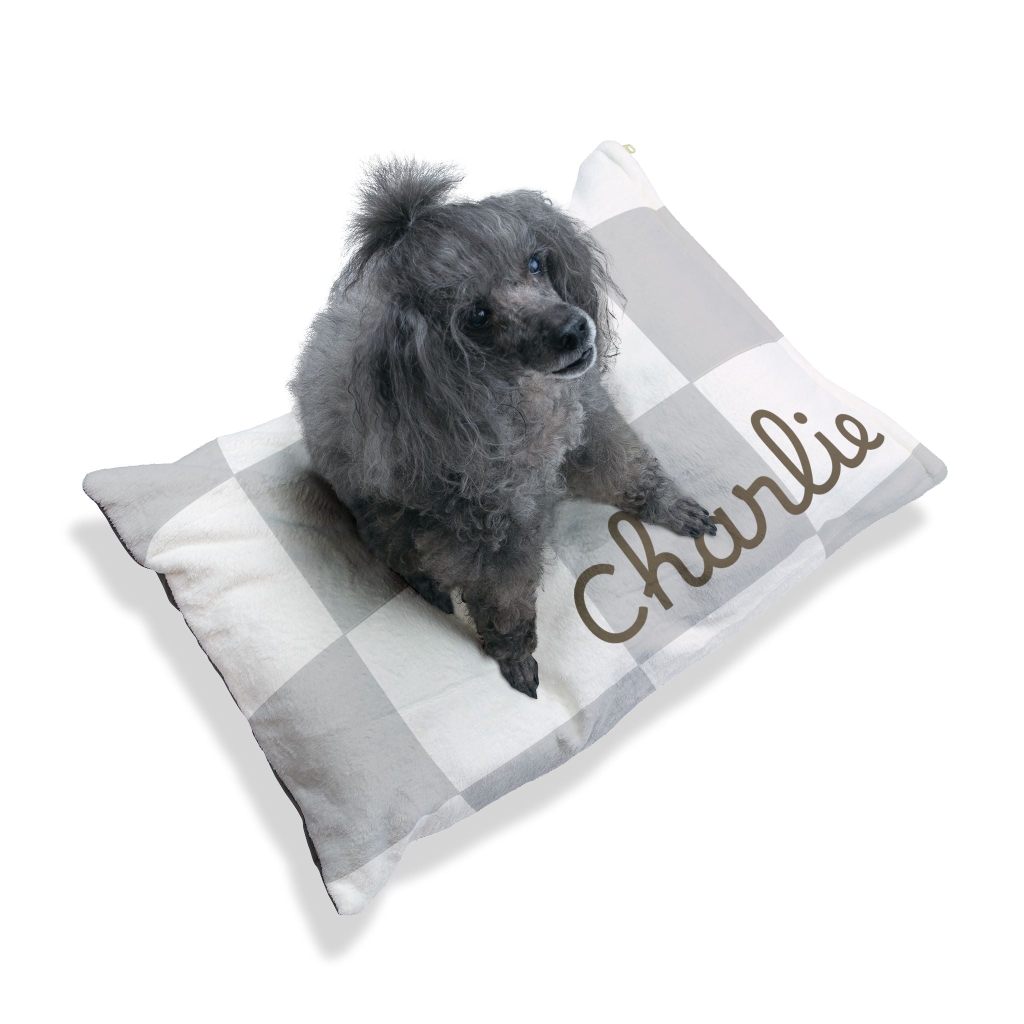 Personalized Pet Bed — Buffalo Check — view 7