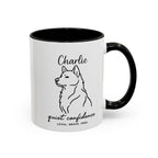 Custom Name Husky Portrait Illustration Accent Coffee Mug (11, 15oz) - Quiet Confidence - Loyal, brave, free — view 18