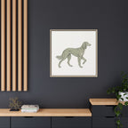The Saluki Canvas — Framed Hound Print