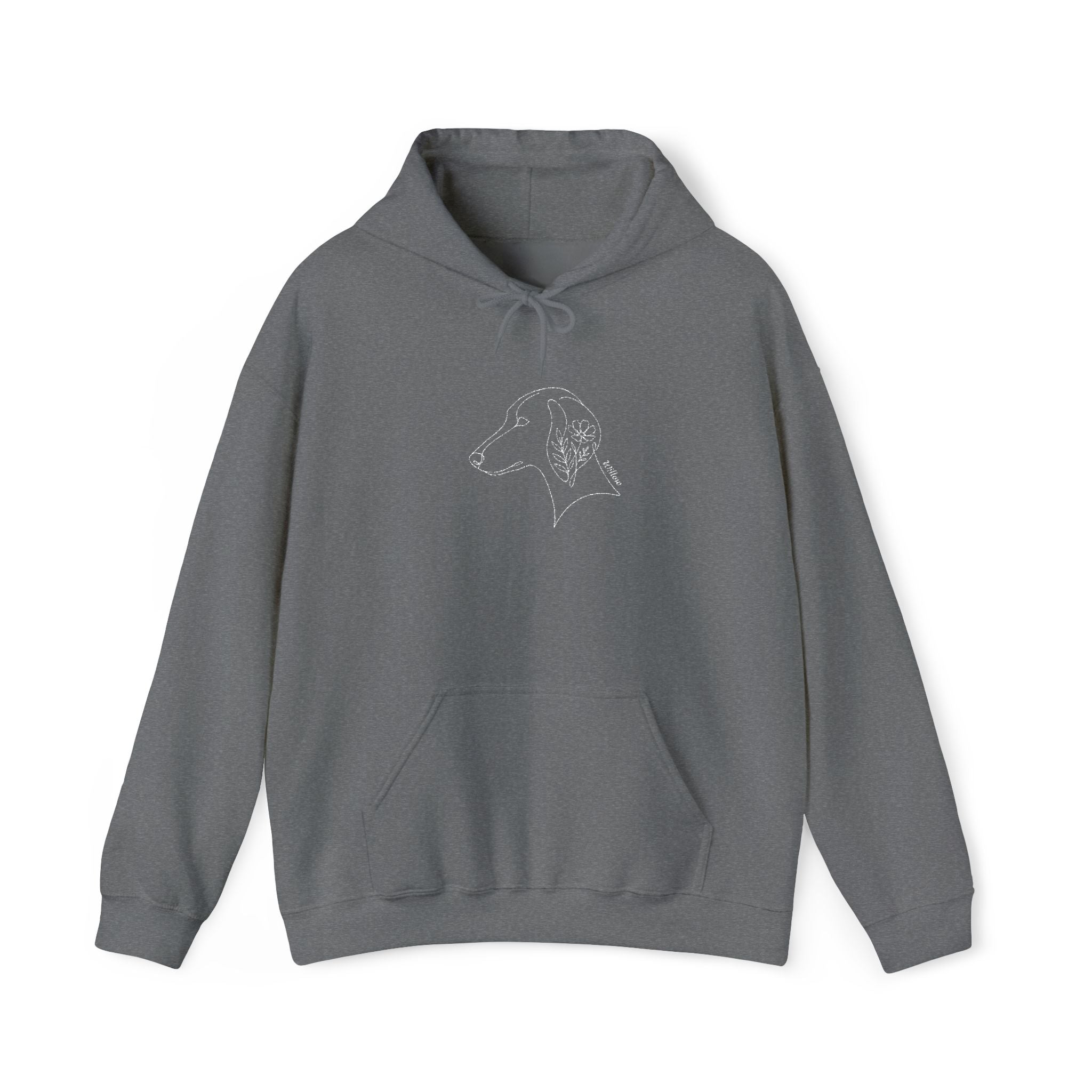 The Botanical Hound Hoodie — Line-Art Silhouette — view 7