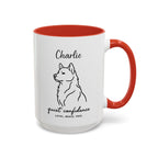 Custom Name Husky Portrait Illustration Accent Coffee Mug (11, 15oz) - Quiet Confidence - Loyal, brave, free — view 39
