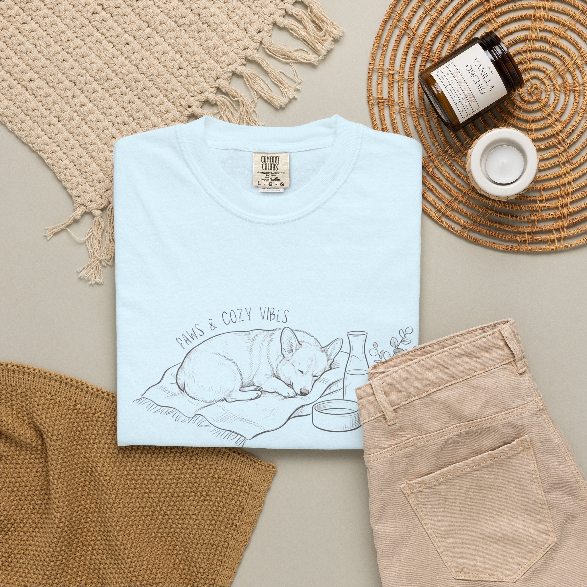 Cozy Dog Nap Illustration “Paws & Cozy Vibes” - Corgi — view 20