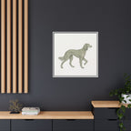 The Saluki Canvas — Framed Hound Print