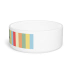 Custom Pet Bowl — Colorful Vertical Stripes Personalized with Name — view 3