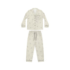 The Meditation Pajamas — Watercolor Frenchie, Pinstripe Satin — Aspen Paws