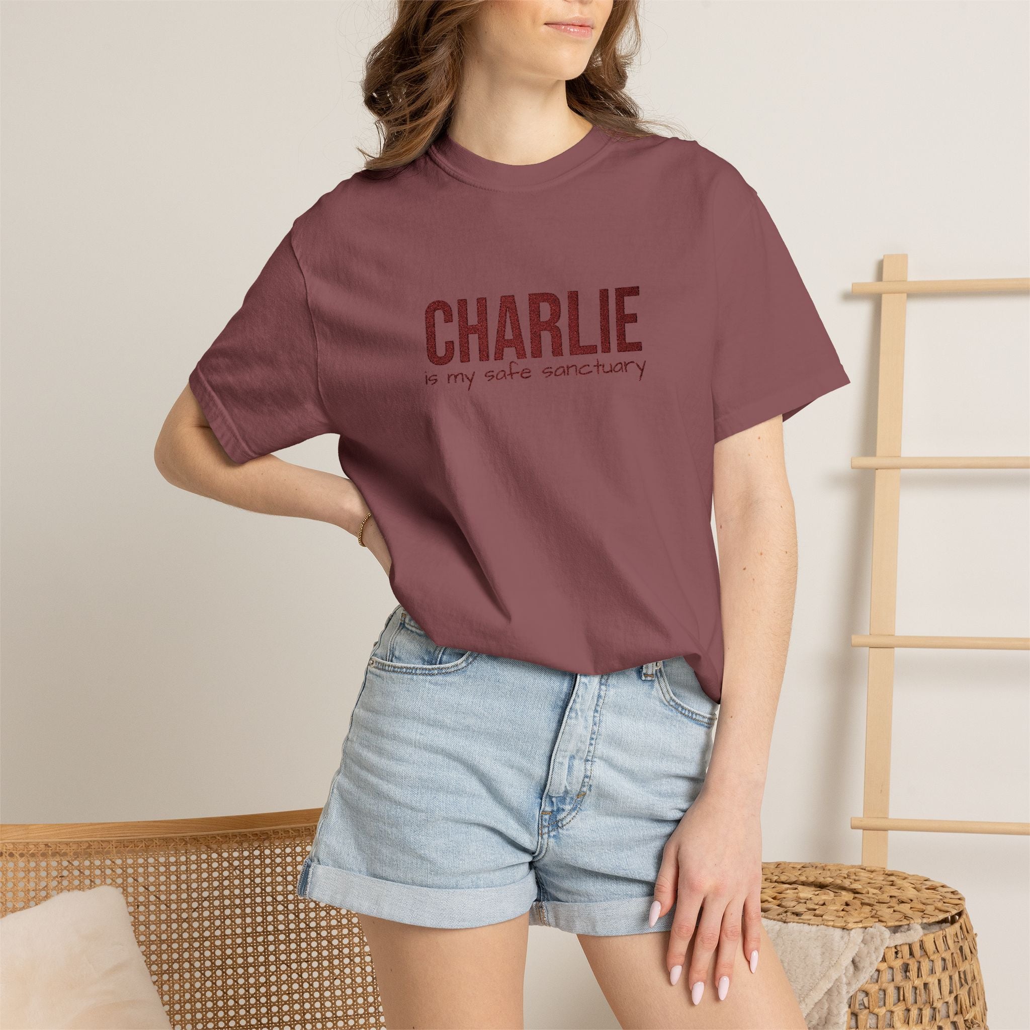 The Sanctuary Tee — Custom Pet Name, Embroidered — view 5