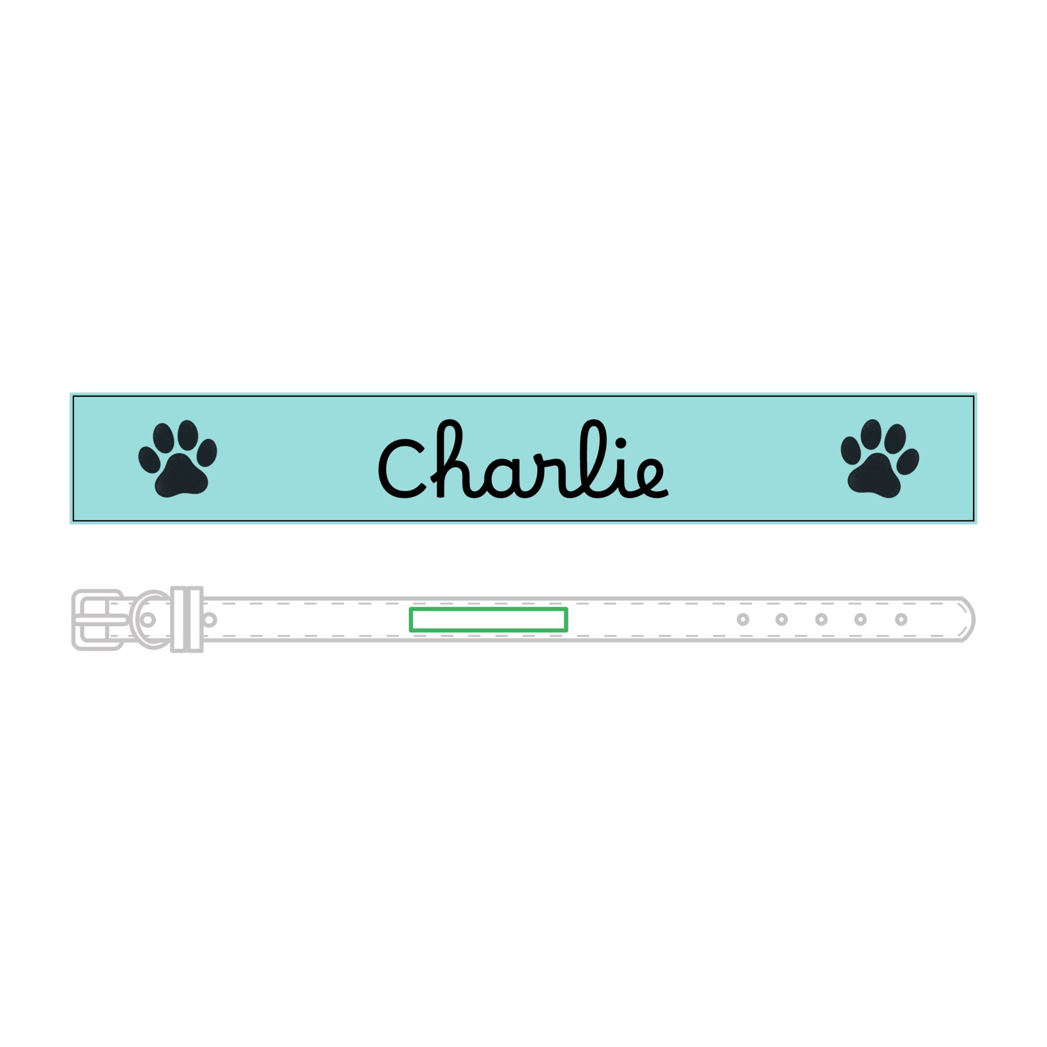 The Engraved Leather Collar — Name & Paw Print — view 18