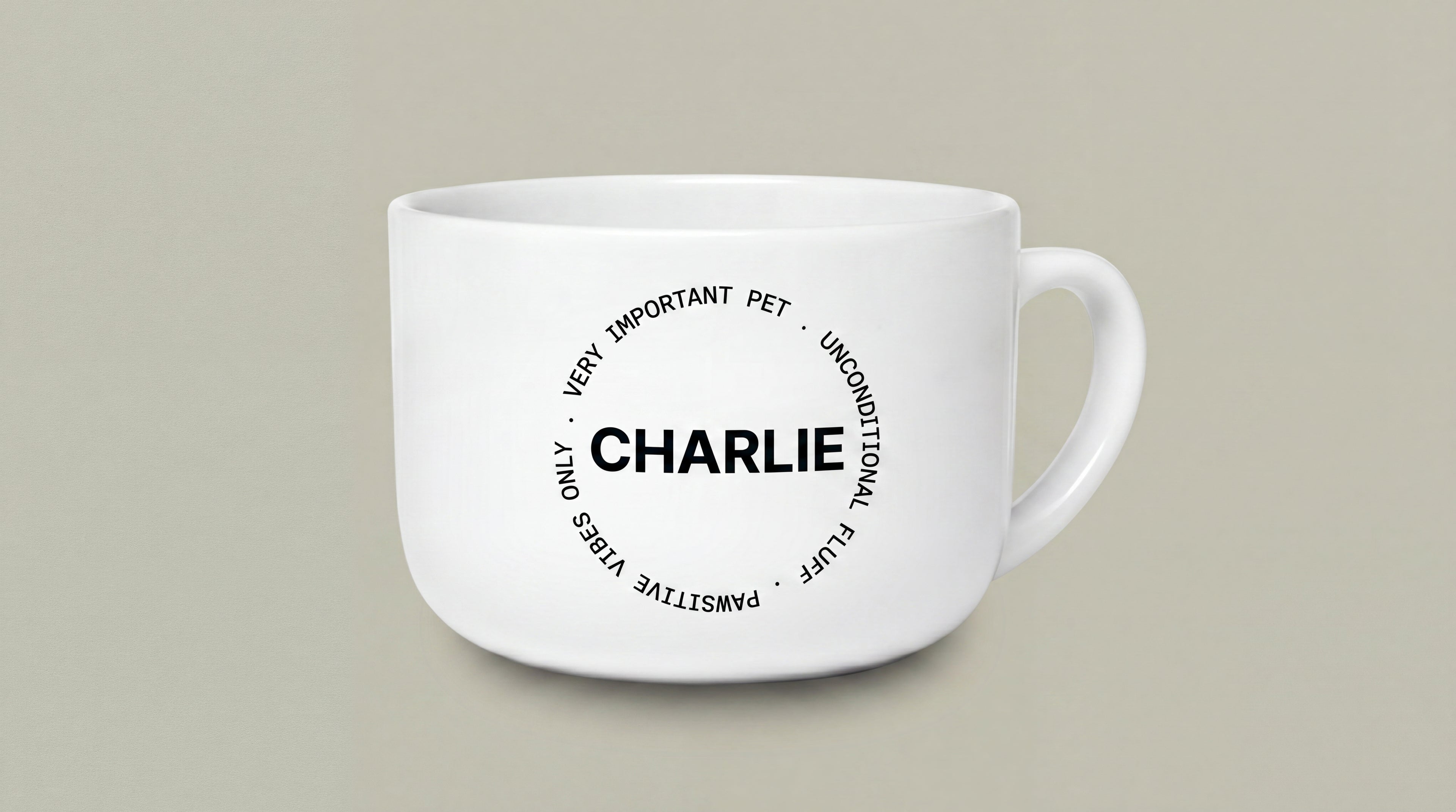 The Pet Name Latte Mug — Personalized Stamp, 25oz — view 2