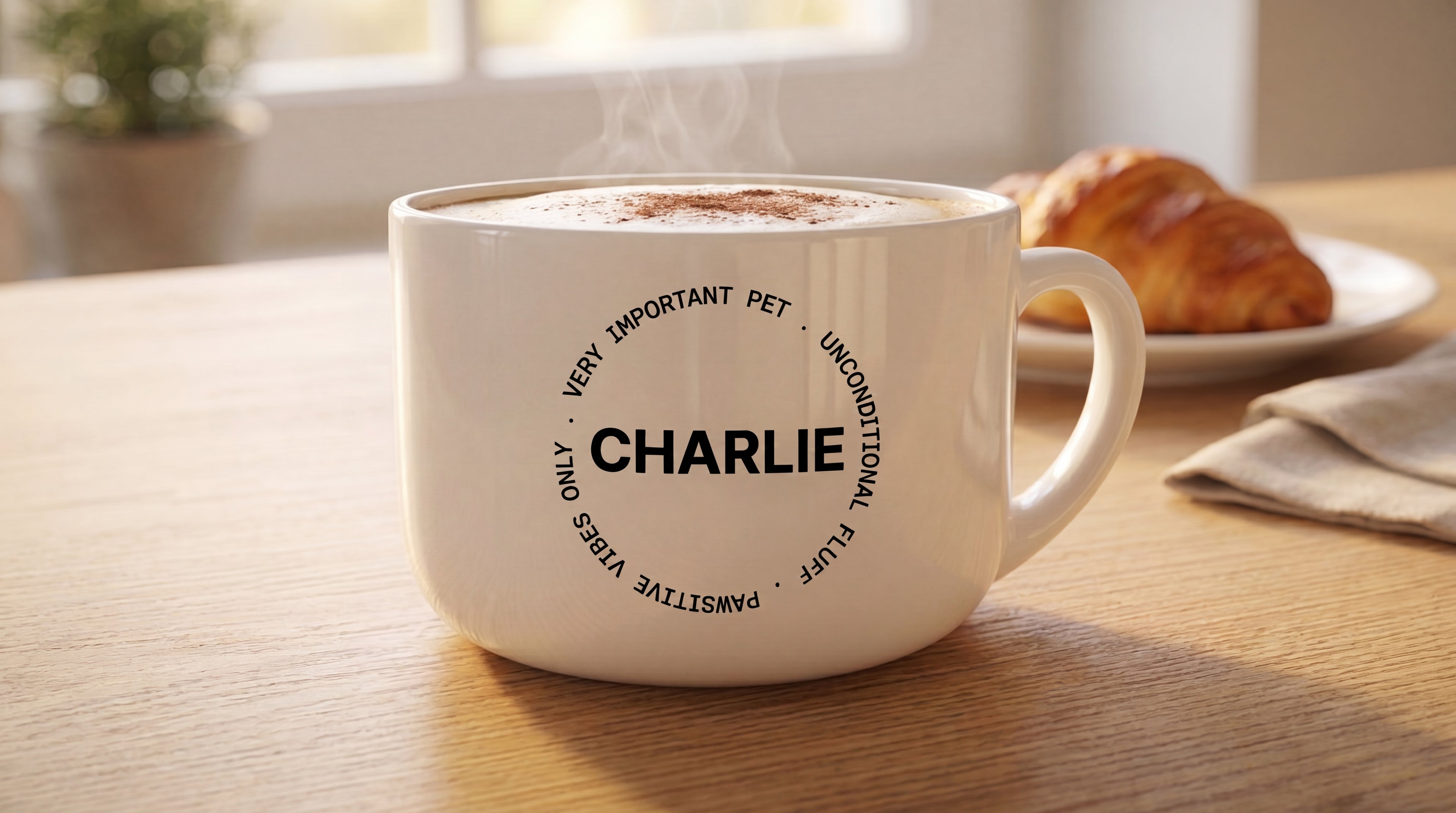 The Pet Name Latte Mug — Personalized Stamp, 25oz — Aspen Paws