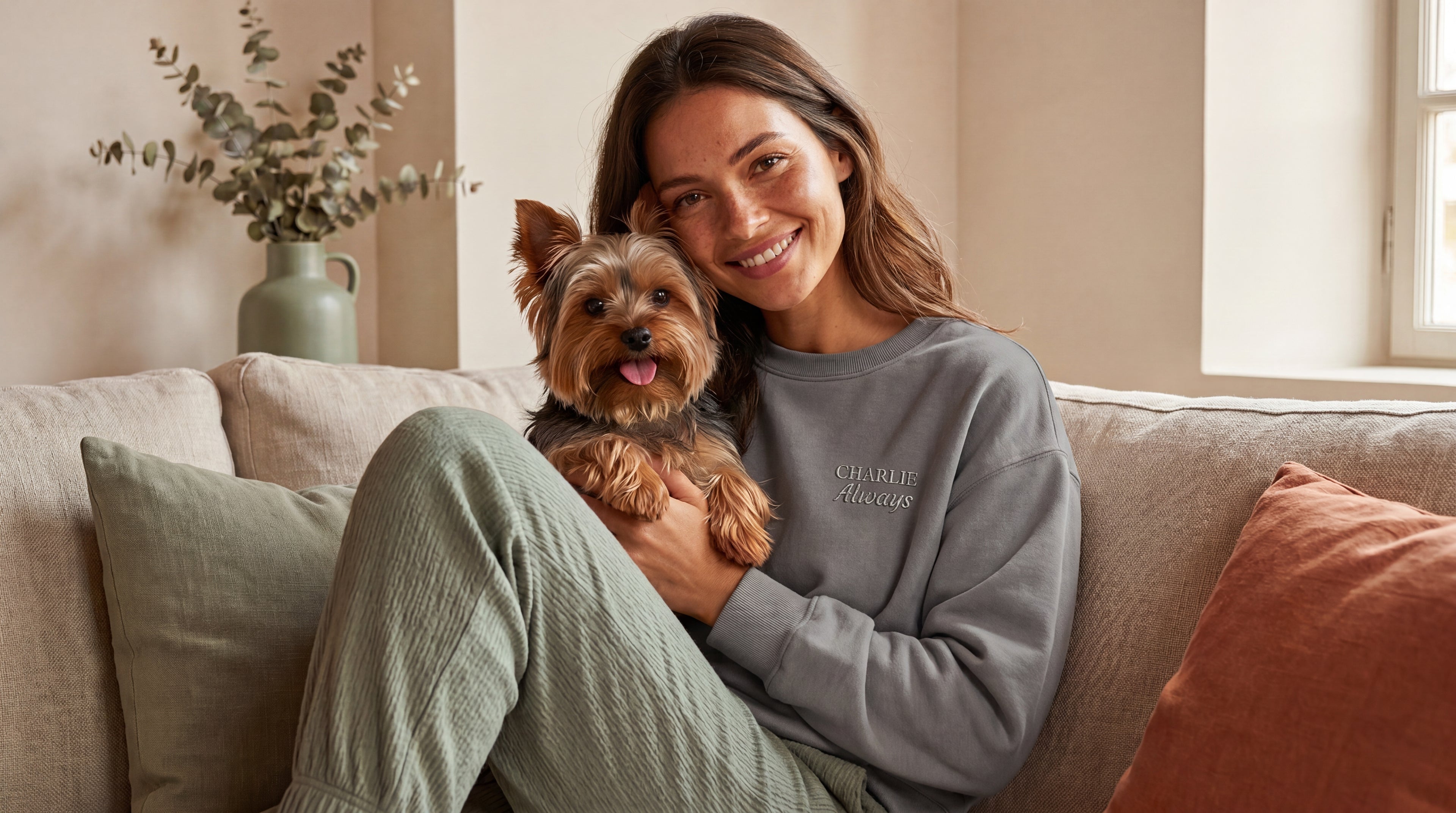 The Monogram Crewneck — Personalized Tonal Embroidery — view 3