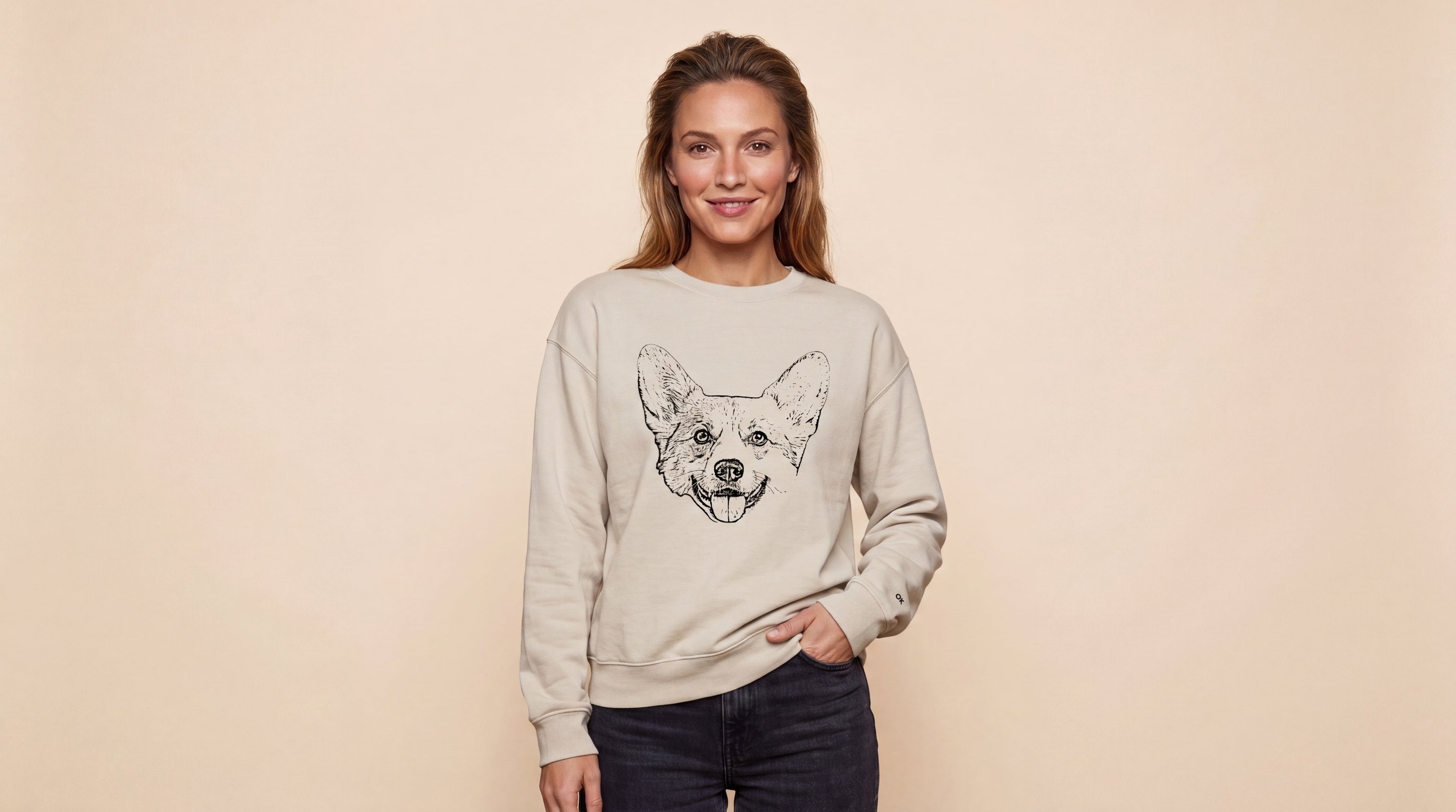 The Portrait Crewneck — Custom Pet Face Sweatshirt — Aspen Paws