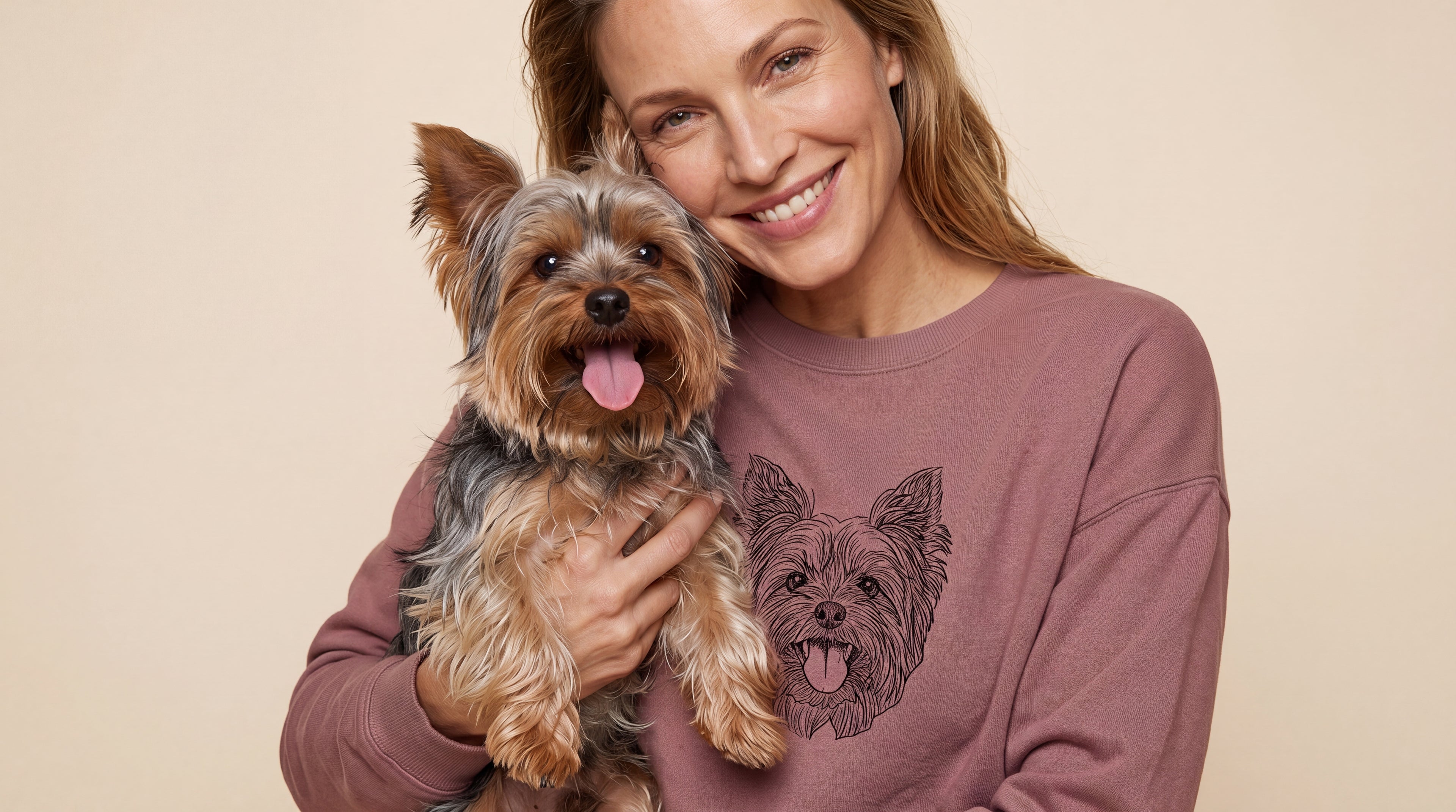 The Portrait Crop — Custom Pet Face Cropped Sweatshirt — view 4