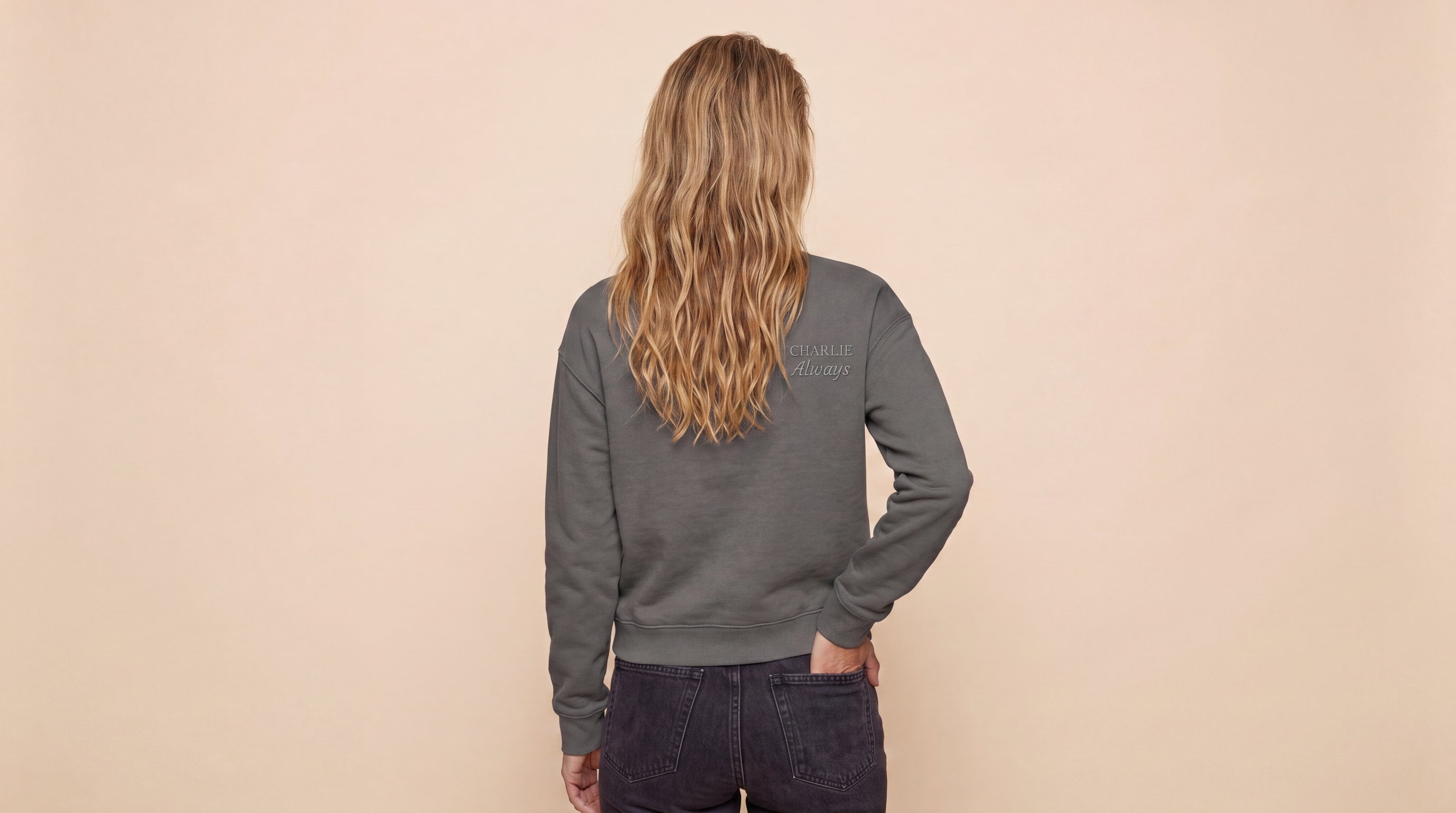 The Monogram Crewneck — Personalized Tonal Embroidery — view 2
